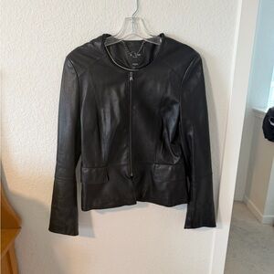 Women's Black Leather Jacket by Bebe